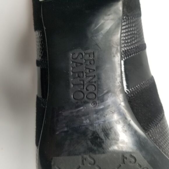 FRANCO SARTO BLACK LEATHER HEELS. SIZE 7.5. - Picture 14 of 16